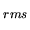 \( _{rms} \)