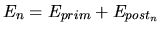 \( E_{n}=E_{prim}+E_{post_{n}} \)